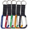 Carabiner w/ Split Key Ring & Strap